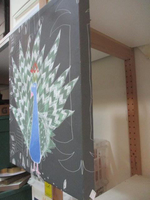 Peacock Wrapped Canvas