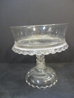 Early American Press Glass Compote