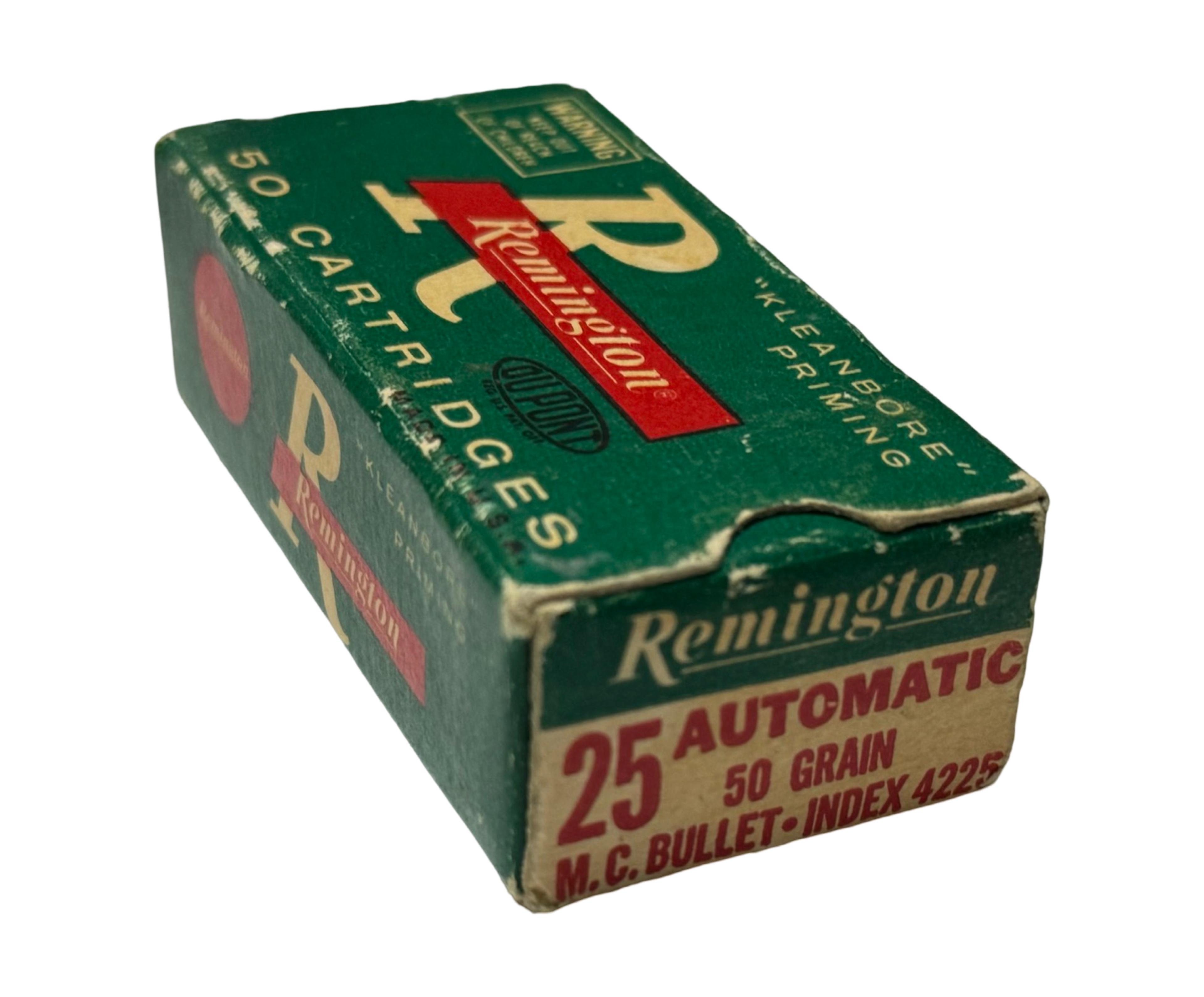 NIB Factory 38rds. of .25 AUTO 50gr. MC Remington Ammunition