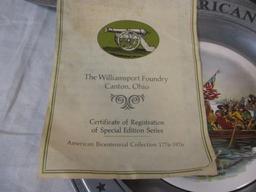 Williamsport Foundery Pewter Bicentennial Collector Plates