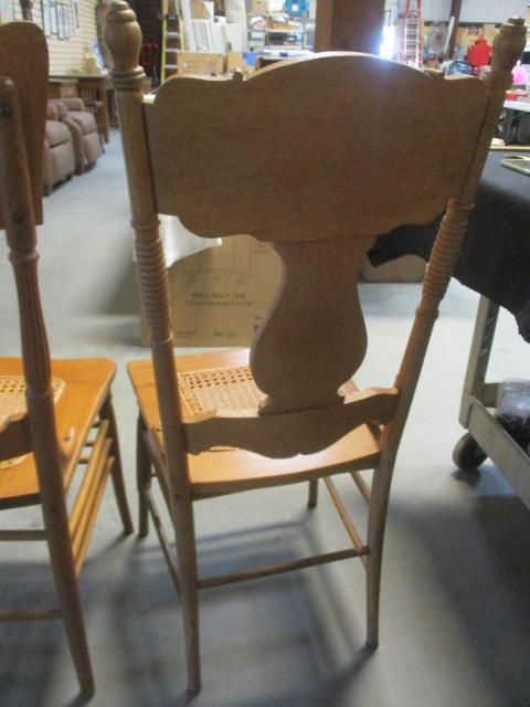 2 Cane Seat Chairs & 1 Spindle back Cane Seat Chair