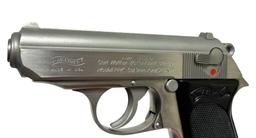 Excellent Walther Model PPK .380 ACP Stainless Steel Pocket Pistol with (2) Magazines