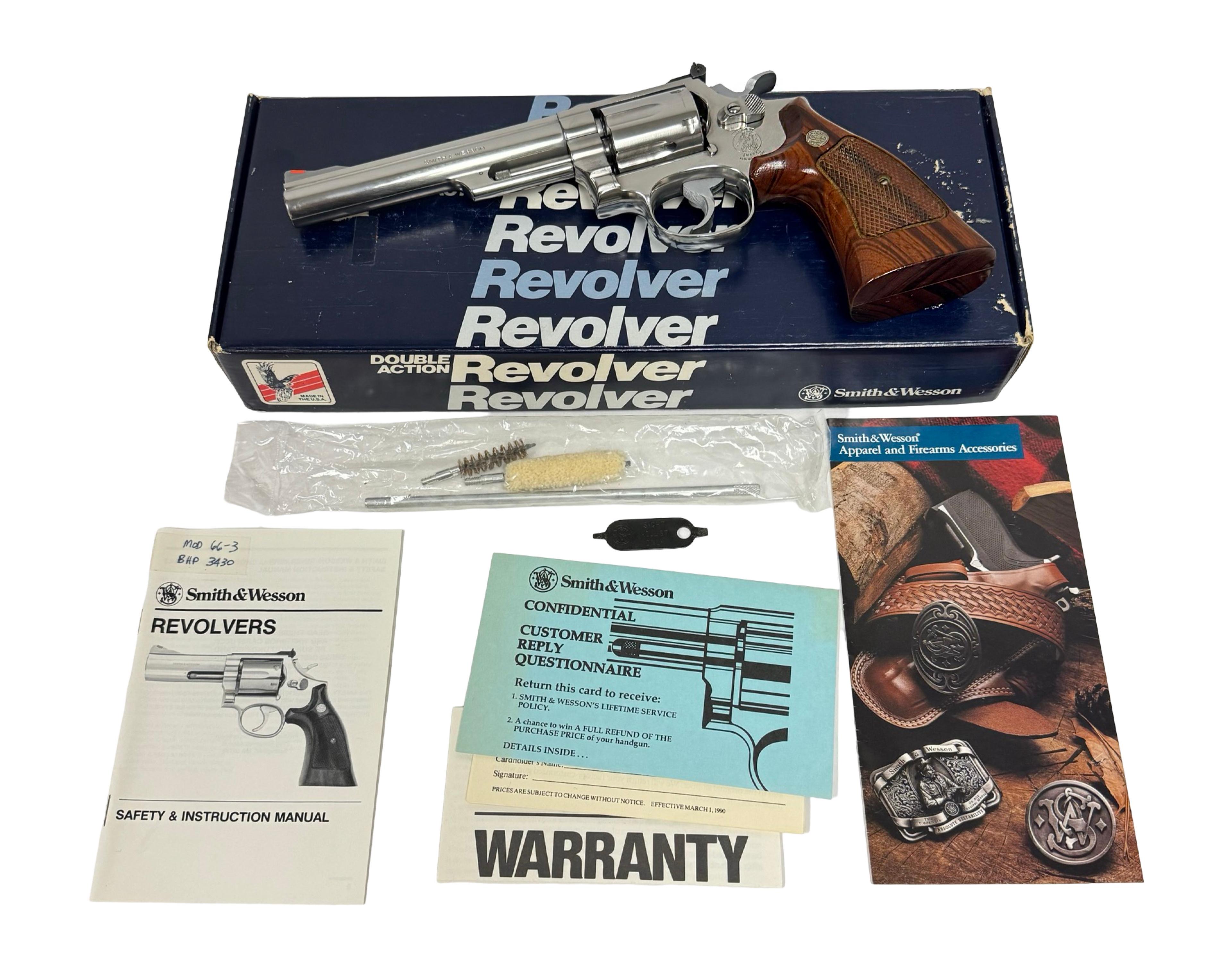 NIB Smith & Wesson Model 66-3 .357 MAG. Stainless Steel 6" 3T Revolver