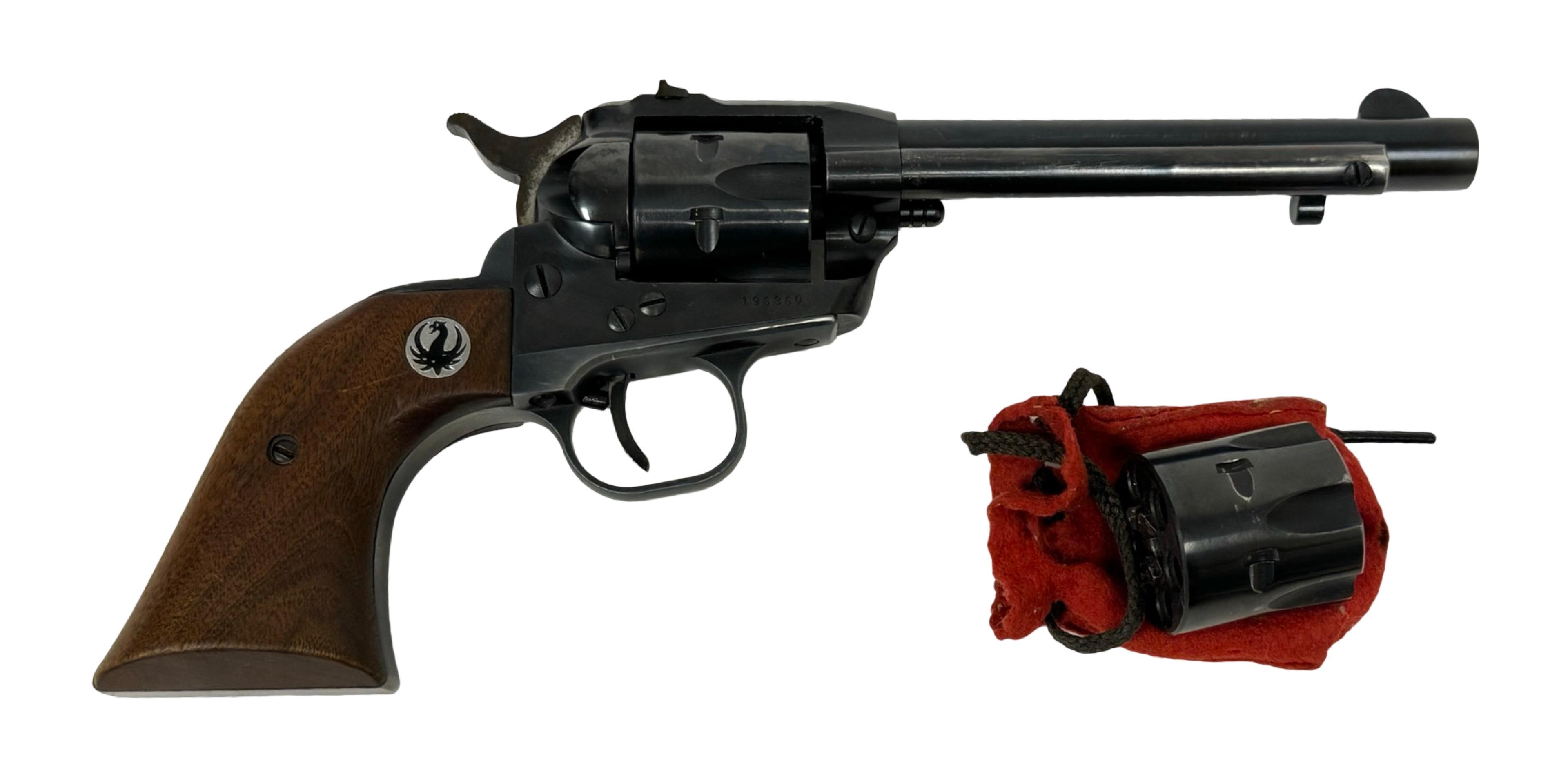 Excellent 1962 Ruger .22 CAL. Single-Six Three-Screw Convertible Revolver with (2) Cylinders