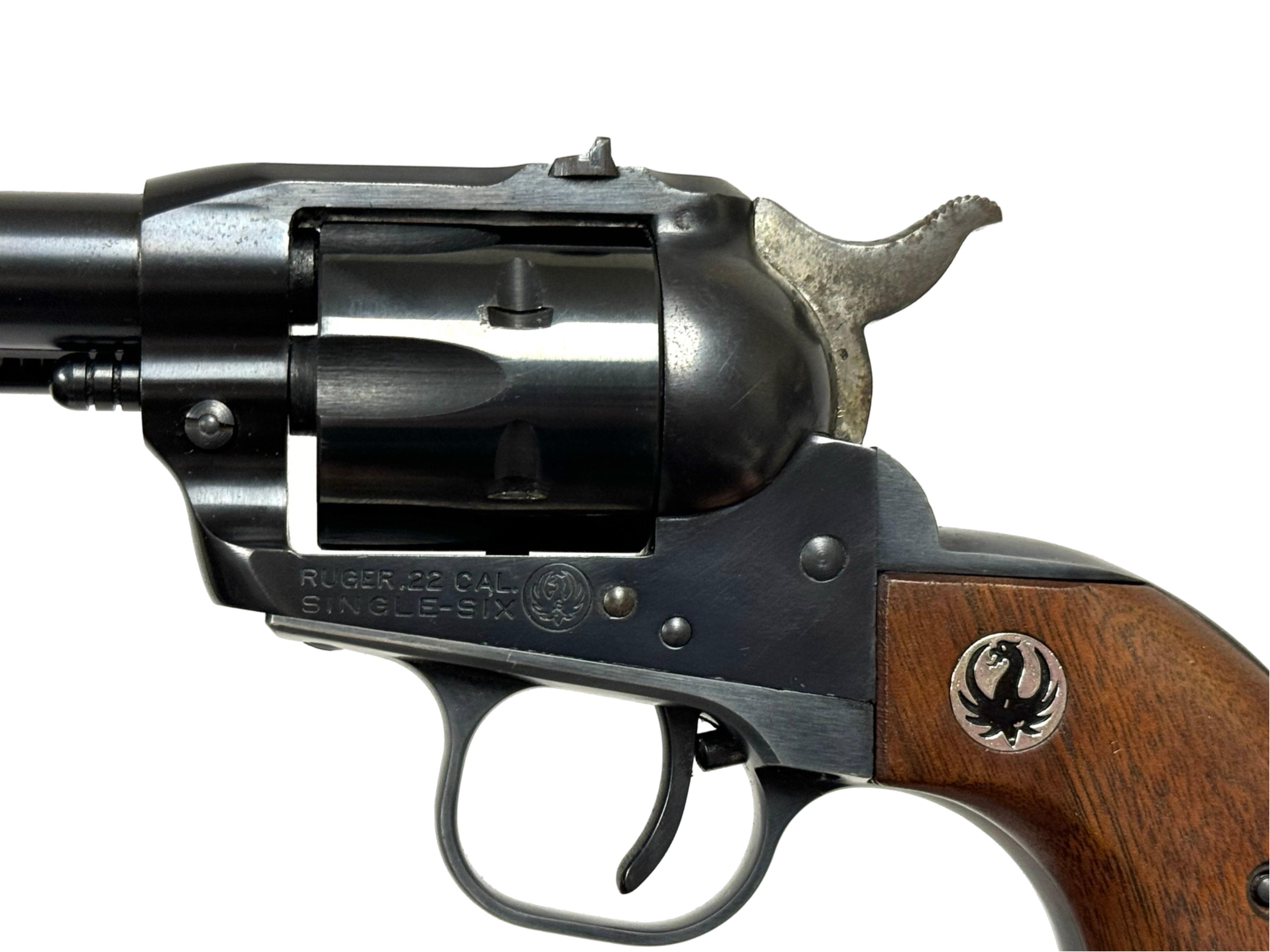 Excellent 1962 Ruger .22 CAL. Single-Six Three-Screw Convertible Revolver with (2) Cylinders