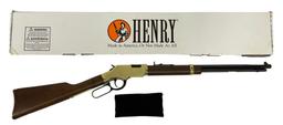 NIB Henry Model H004V Golden Boy .17 HMR Lever Action Rifle
