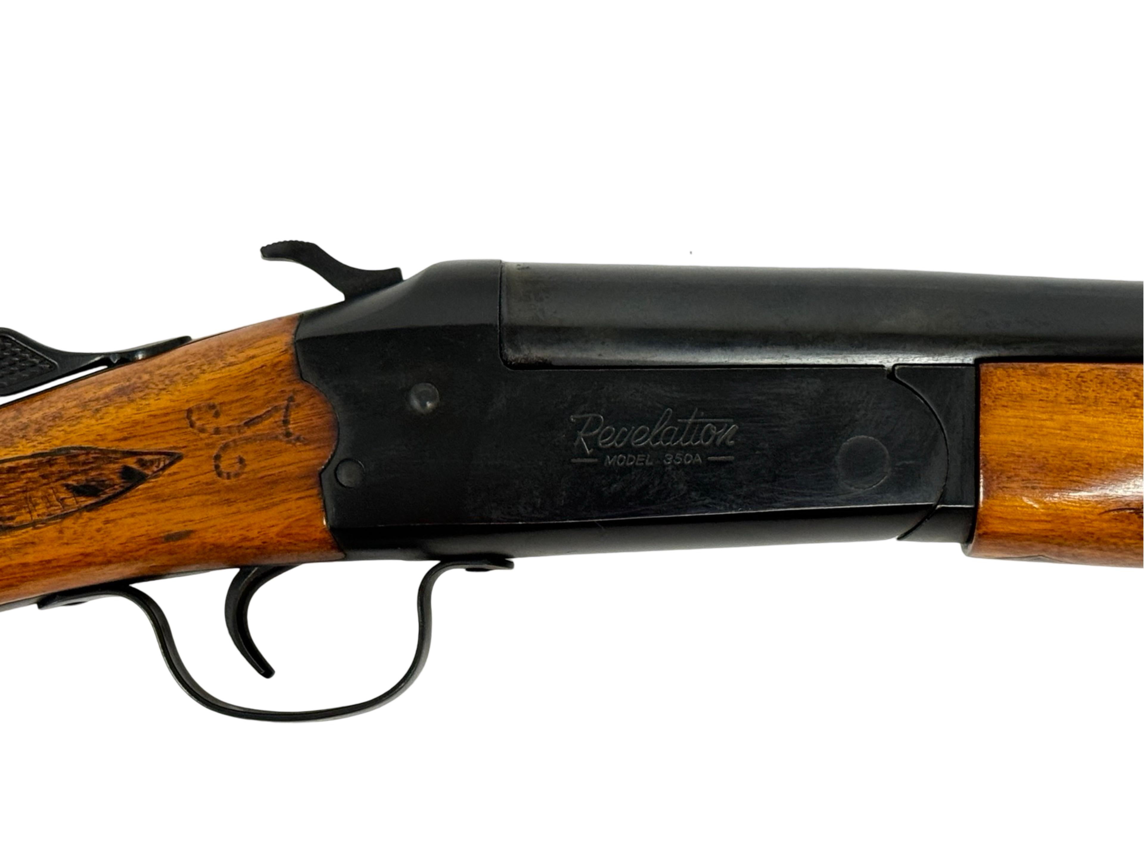 Revelation Model 350A 12 GA. Single Shotgun w/ Engraved Stock
