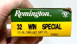 13rds. of Factory .32 WIN. SPECIAL Ammunition and 86 Shot Brass for Reloading 