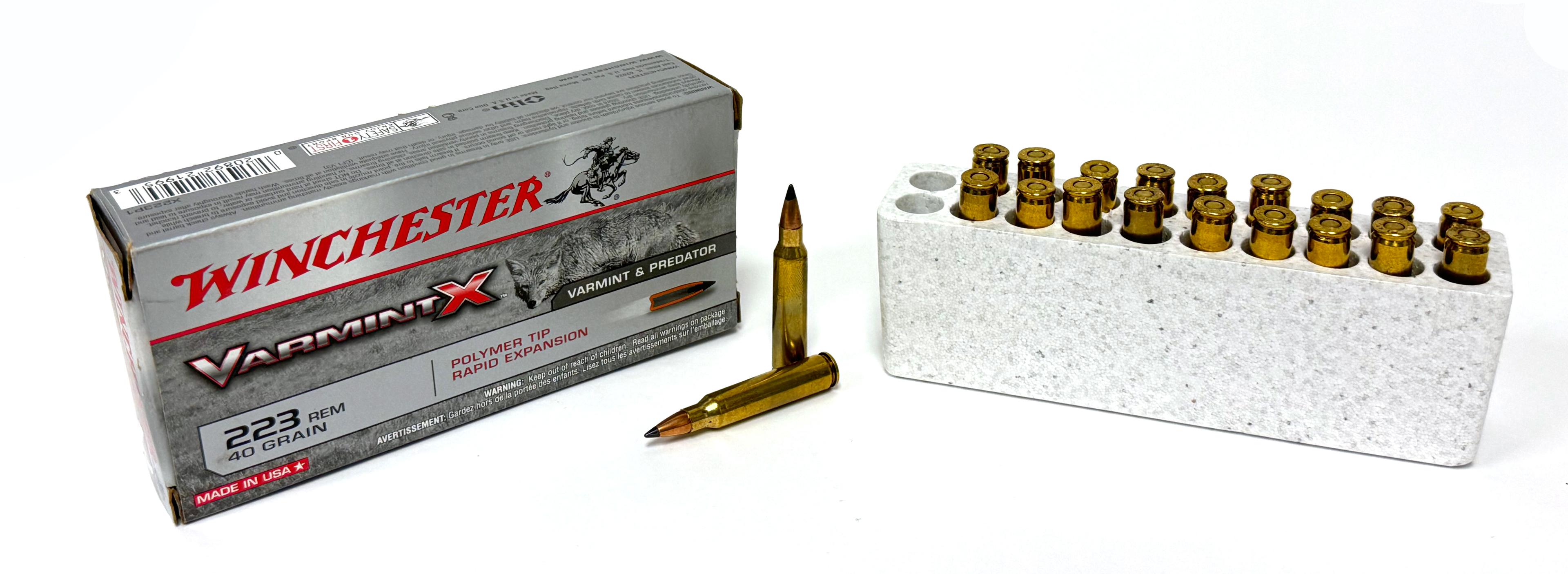 NIB 20rds. Of .223 REM. 40gr. Polymer Tip Rapid Expansion Winchester Varmint X Ammunition