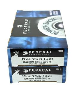 NIB (10) Shotshells of 12GA. 2 and 3/4" Magnum Rifled Slug HP Federal Ammunition