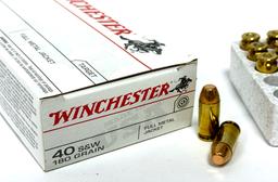 NIB 50rds. Of .40 S&W 180gr. FMJ Winchester Ammunition