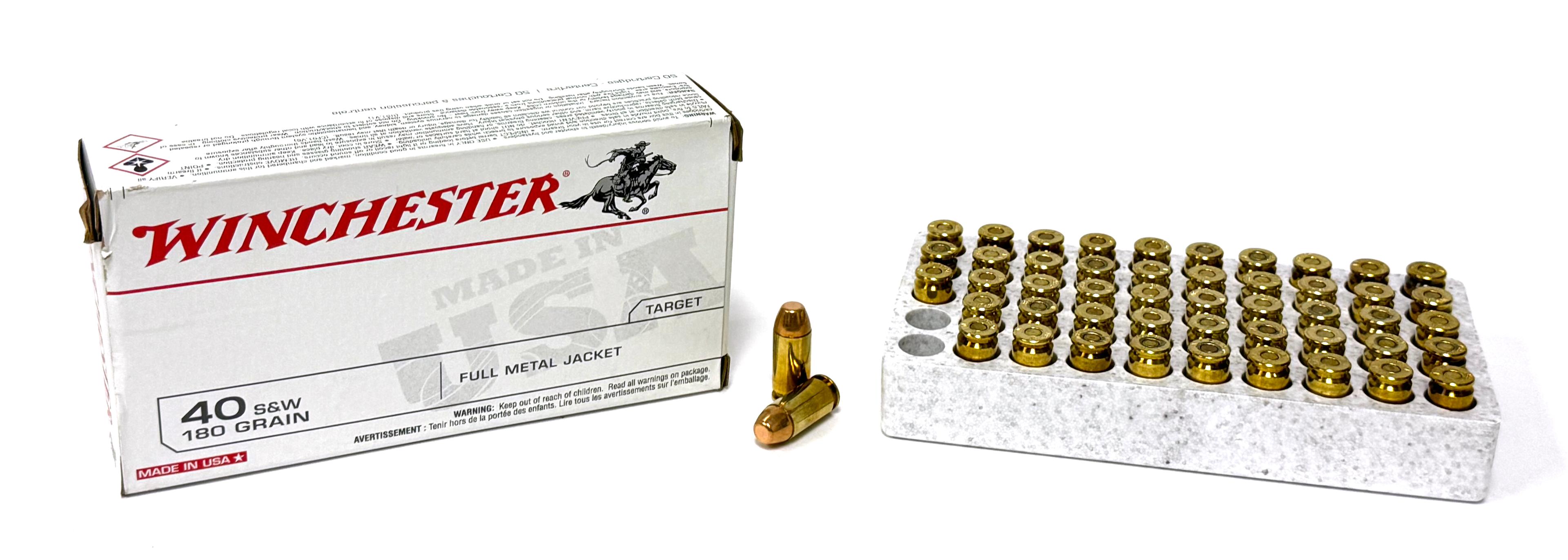 NIB 50rds. Of .40 S&W 180gr. FMJ Winchester Ammunition