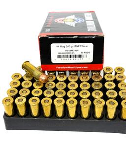 NIB 100rds. Of .44 MAGNUM 240gr. RNFP Freedom Munitions Ammo