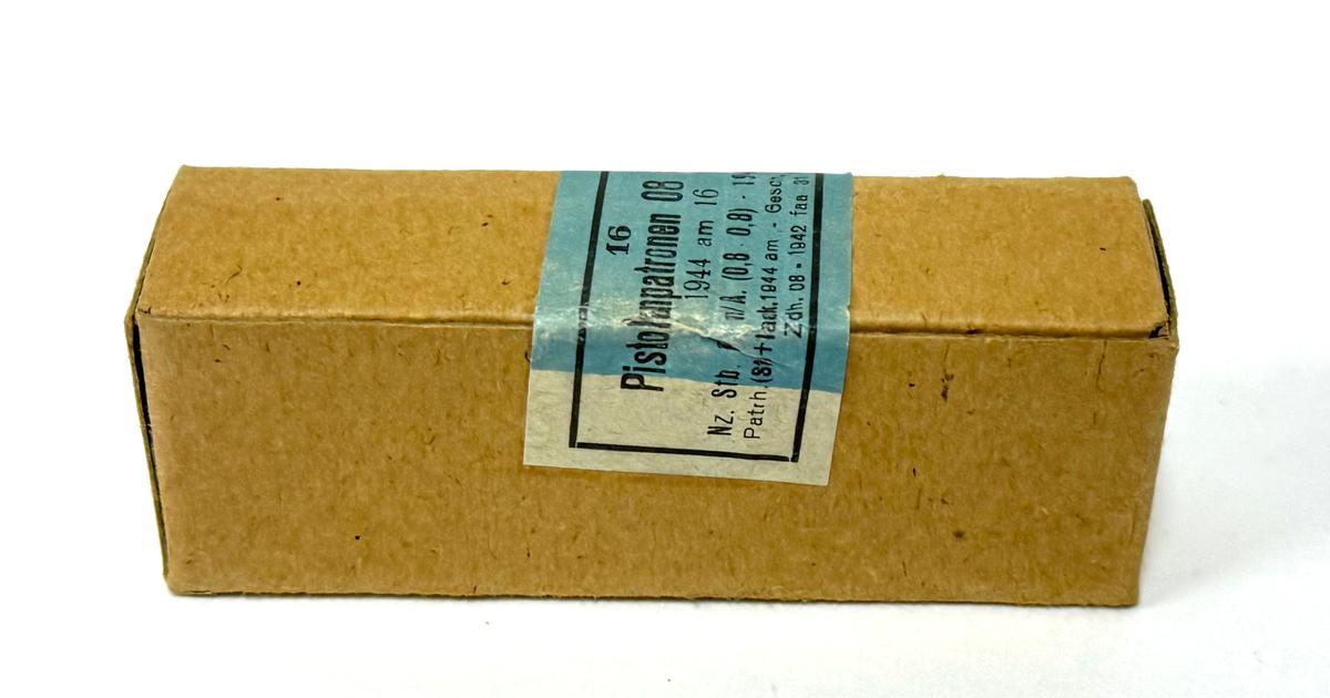 Rare Sealed 16 Rounds of Collectible WWII 1944 German 9mm Ammunition