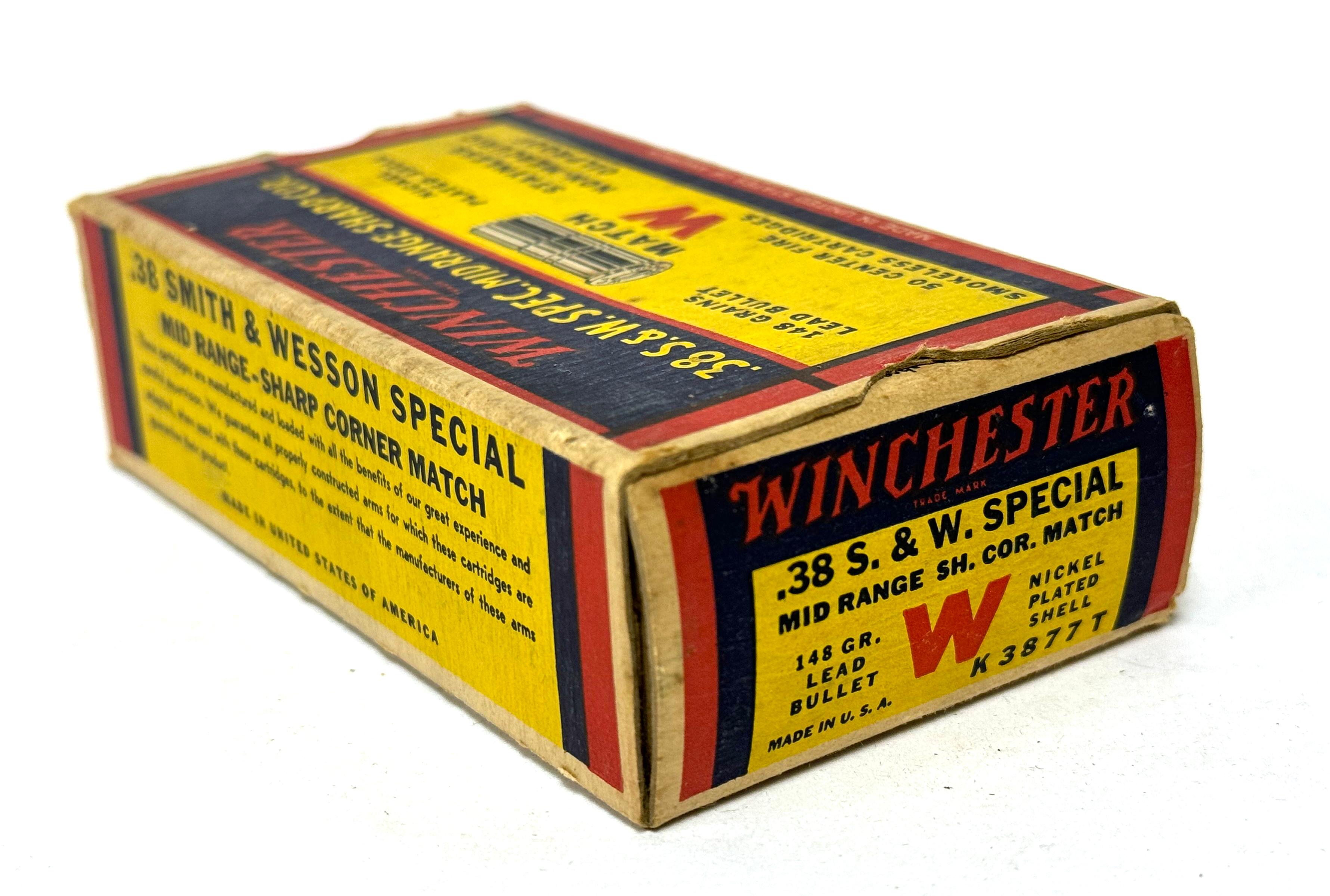 NIB 50rds. Of .38 S&W SPL. Mid-Range Sharp Corner Match 148gr. Winchester Ammunition 