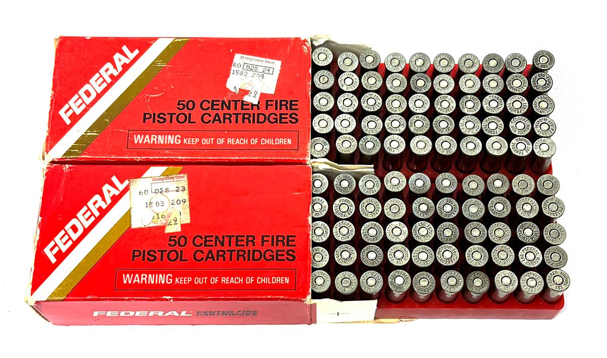 NIB 100rds. Of .357 MAGNUM 158gr. JSP Federal High Velocity Ammunition 