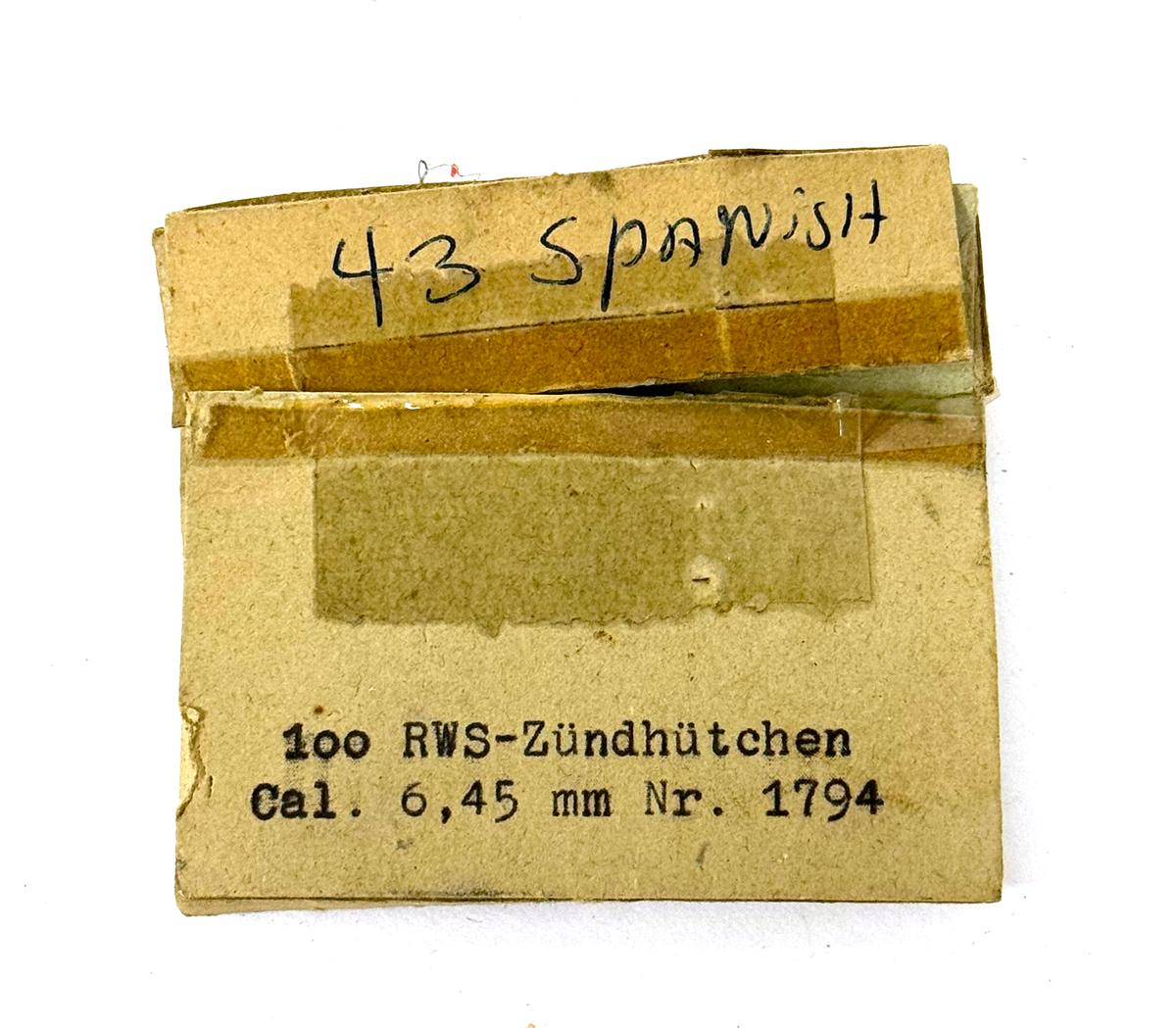 RWS-Zundhutchen CAL. 6.45mm Nr. 1794 (.43 SPANISH) primers