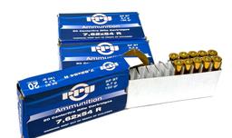 NIB 50rds. Of 7.62x54r 150gr. SP BT Brass PPU Ammunition 