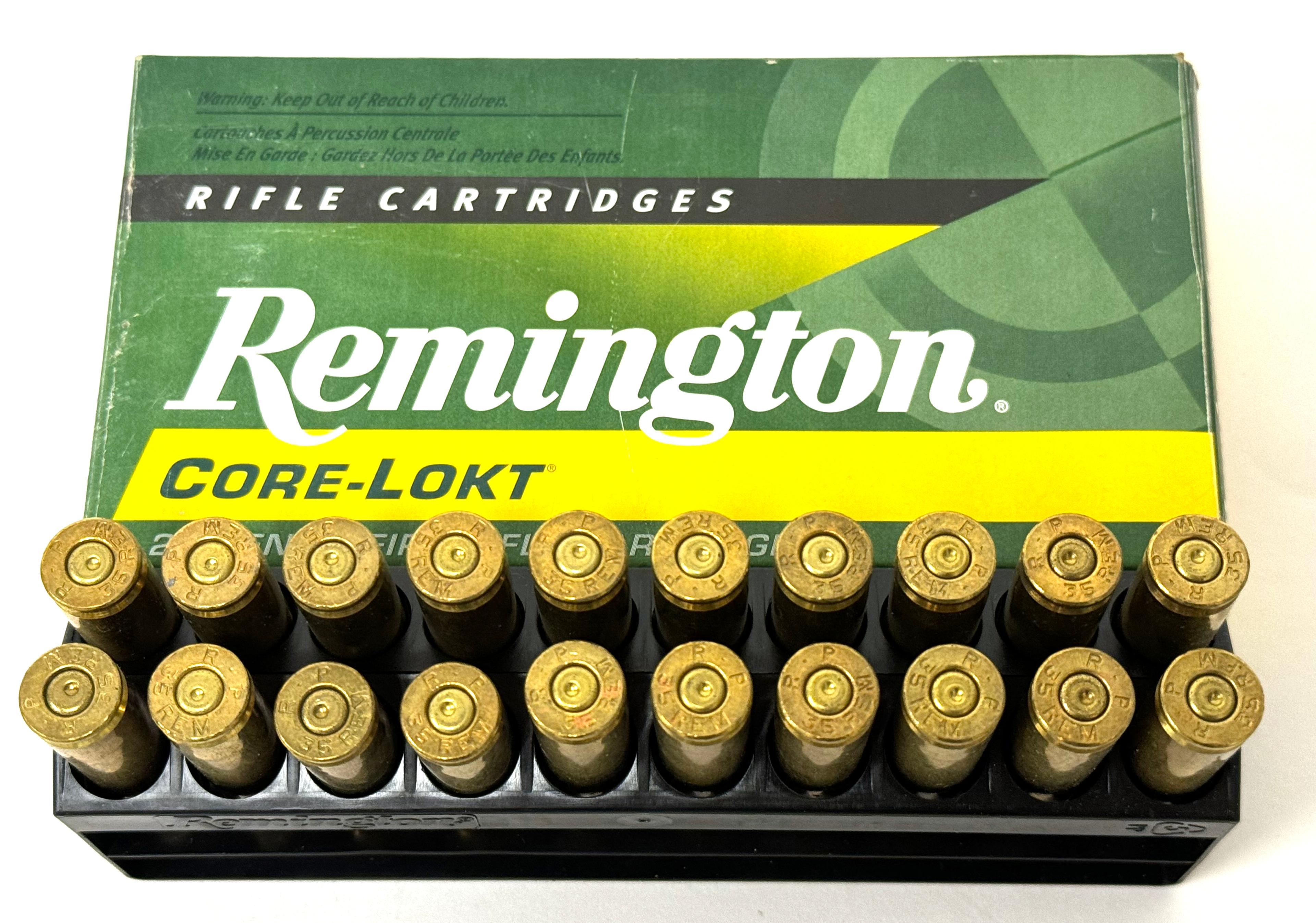 25rds. Of .35 REMINGTON Factory Ammunition and (48) Shot Brass 