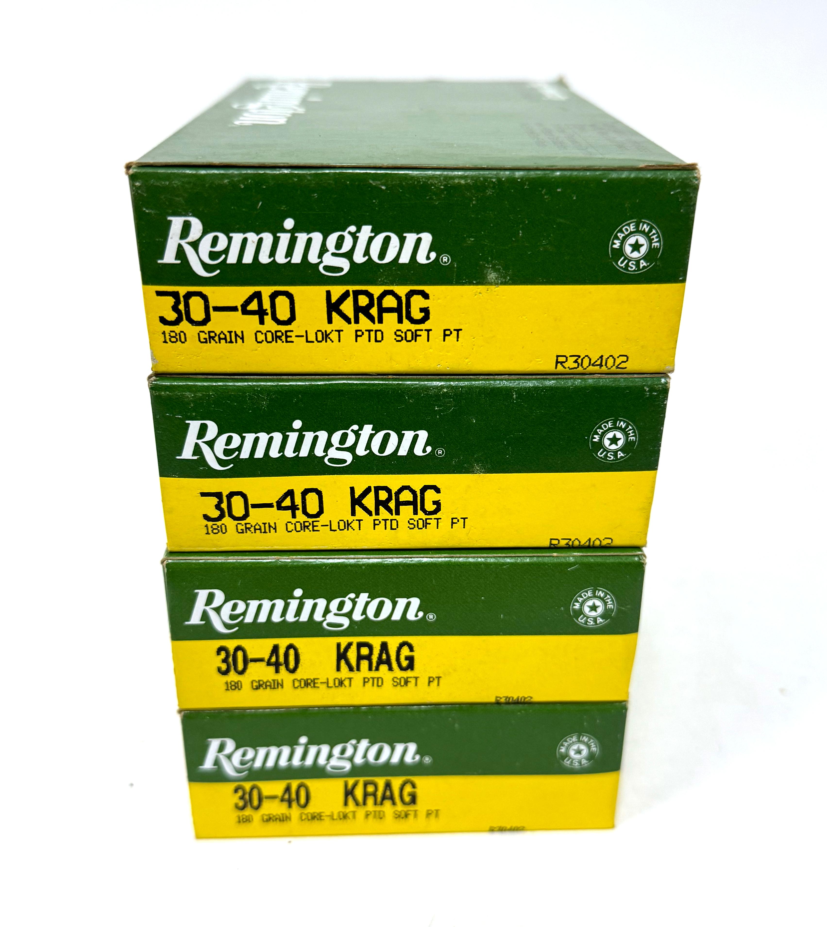 NIB 80rds. Of .30-40 KRAG 180gr. Core-Lokt Pointed SP Remington Ammunition