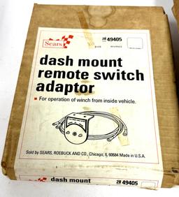 NIB Sears 12 Volt DC Winch with Dash Mount Remote Switch Adaptor