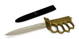 WWI US 1918 Style Knuckle Duster Reenactment Knife by United Cutlery with Scabbard