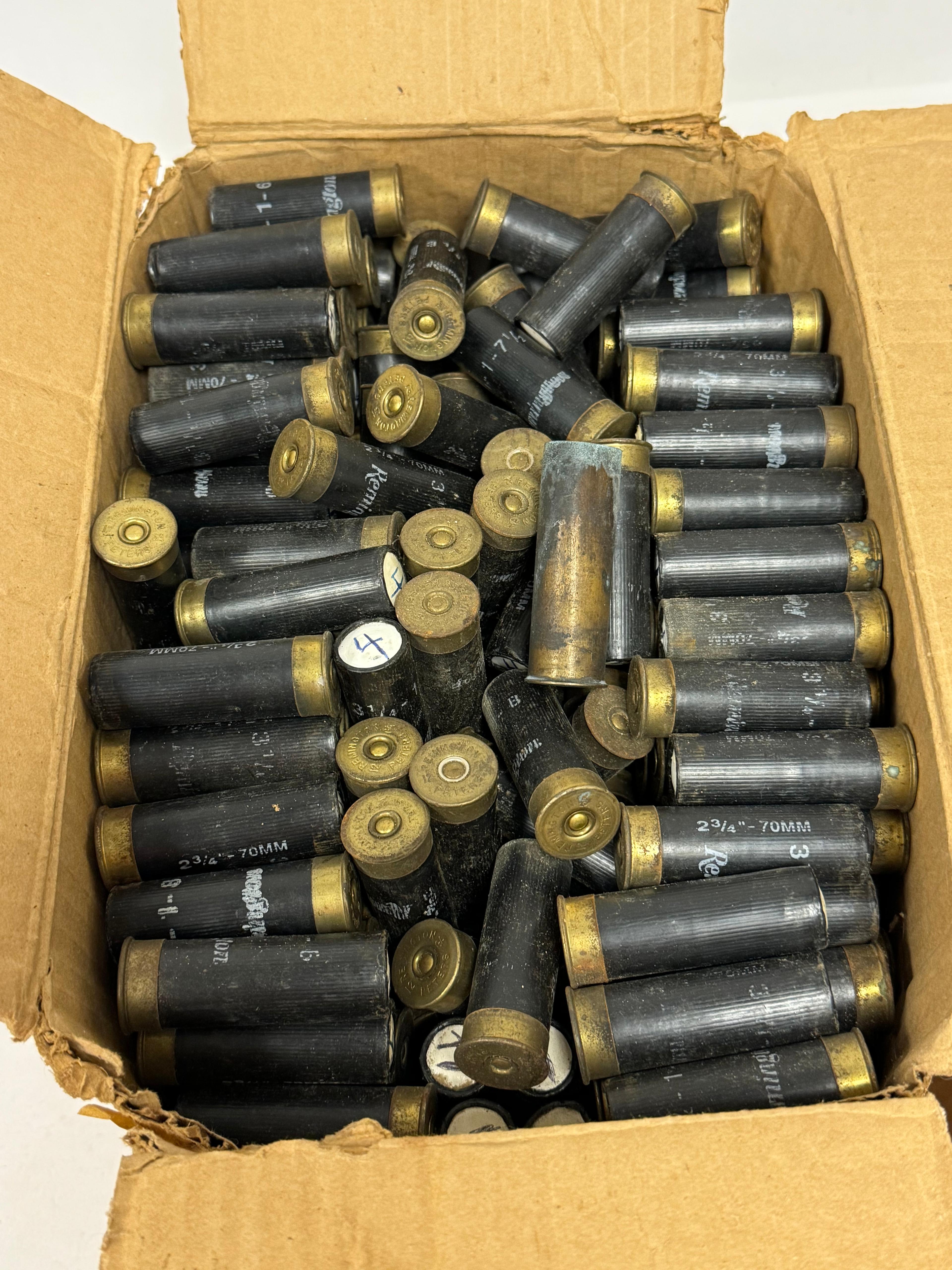 Approx. 300 Shotshells of 12 GA. 2-3/4” 4-Shot Reloaded Shotgun Shells (29.5 Lb.)