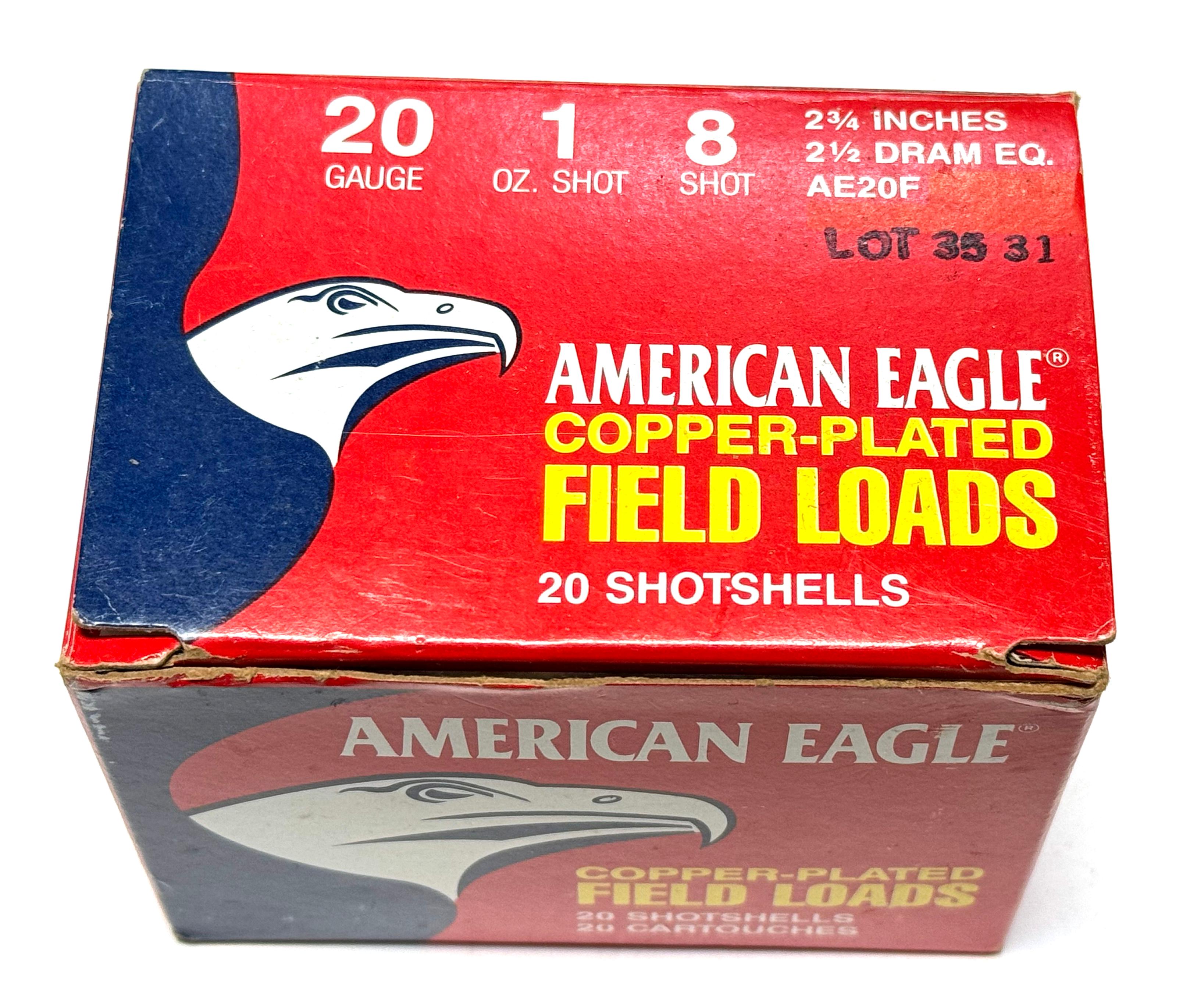 Lot of 47 Shotshells of 20 GA. 8 Shot Federal Copper-Plated Field Load Shotgun Ammunition