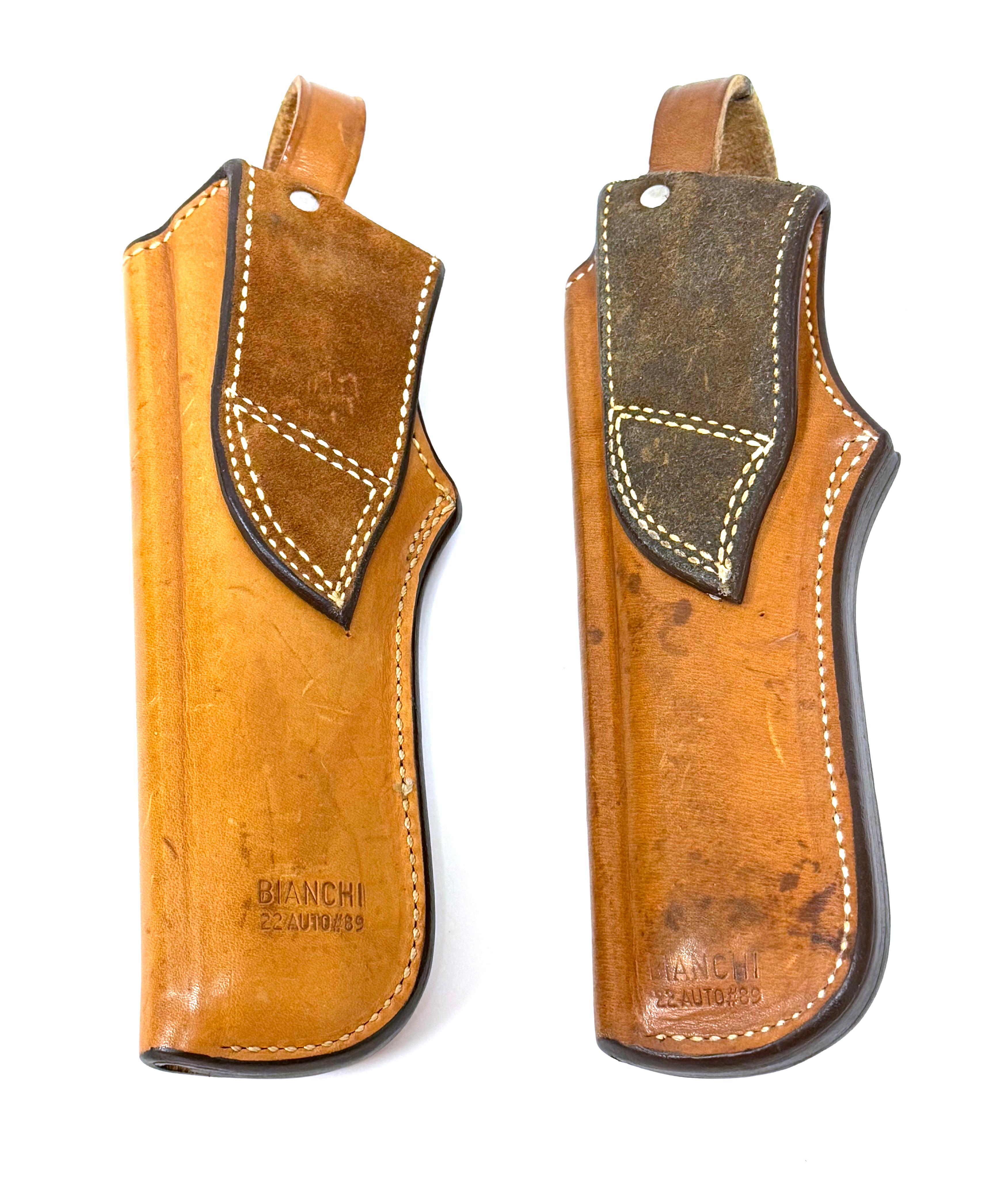 (2) Bianchi .22 AUTO #89 Leather Holsters 