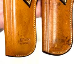 (2) Bianchi .22 AUTO #89 Leather Holsters 