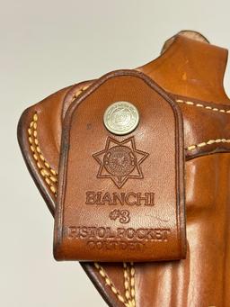 Bianchi #3 Pistol Pocket Colt Detective Leather Holster with (2) Others