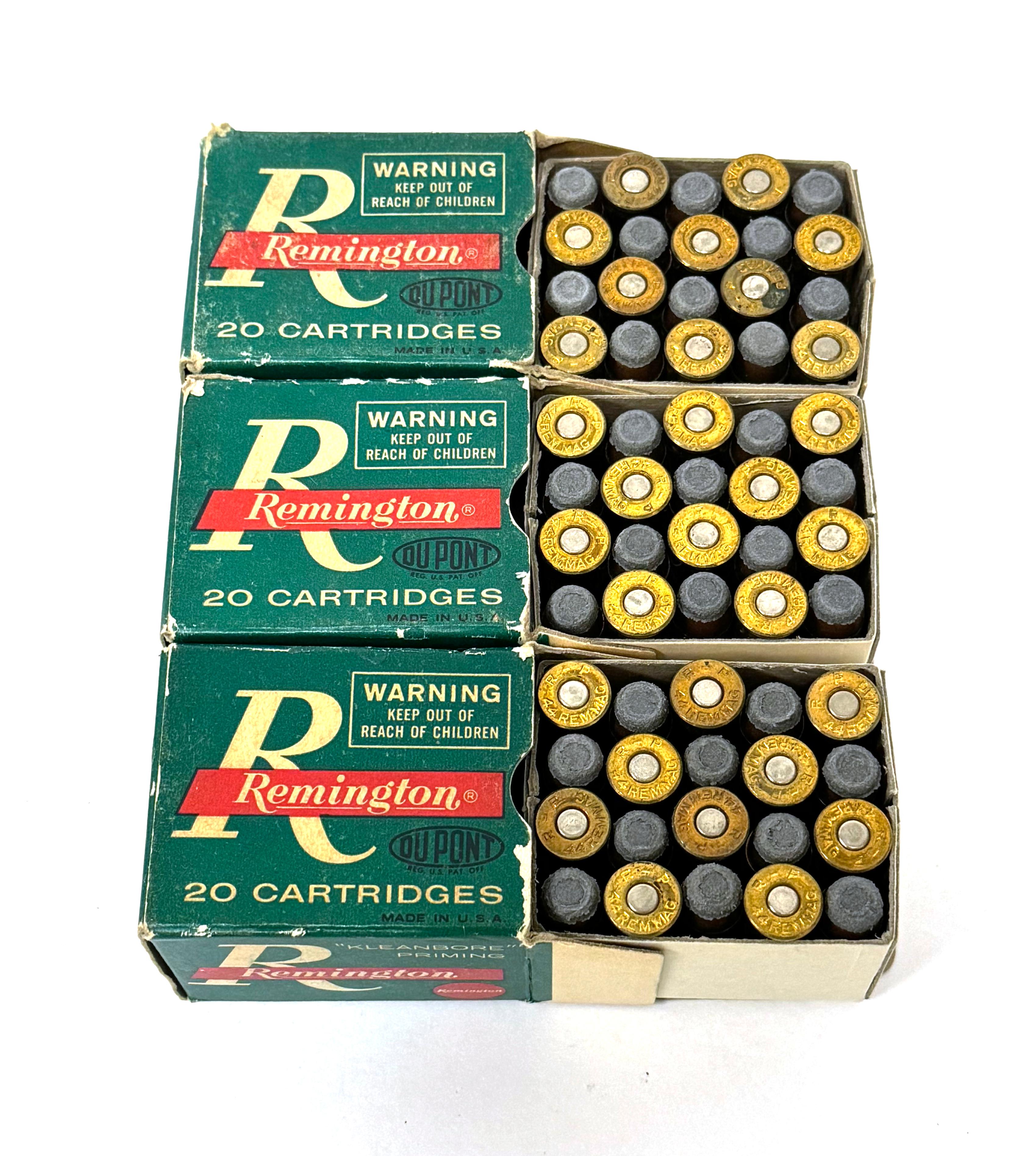 NIB 60rds. Of .44 REM. MAG. 240gr. SP Remington Kleanbore Ammunition