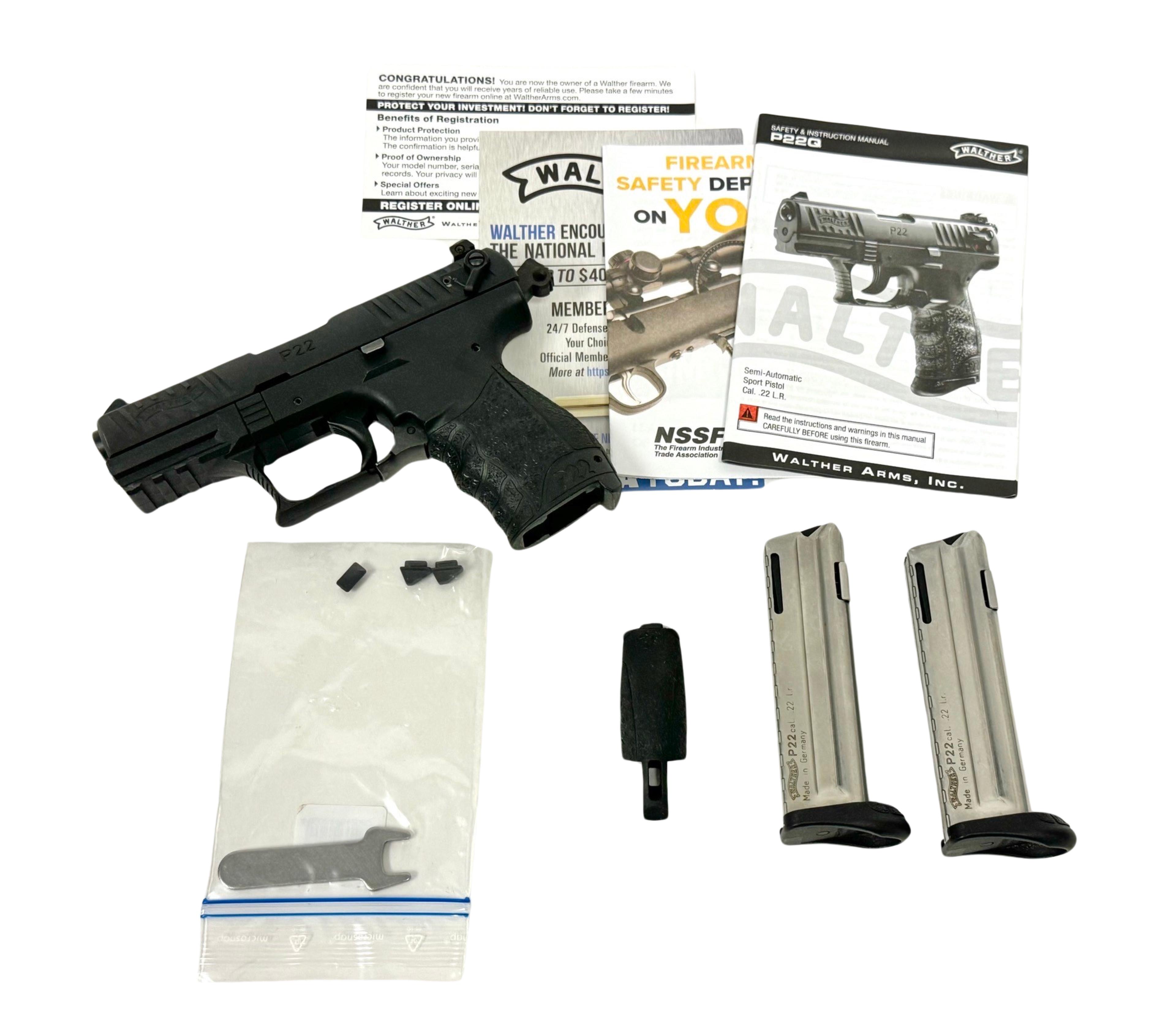 NIB Walther Model P22Q .22 LR Semi-Automatic Pistol with (2) Magazines