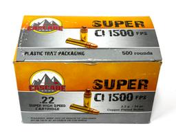 NIB 500rds. Of .22 LR 34gr. Copper-Plated Cascade Super High Speed Ammunition