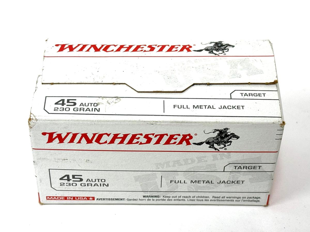 NIB 100rds. Of .45 AUTO 230gr. FMJ Winchester Ammunition