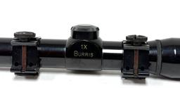 Burris 1X Pistol Scope with Ring Mounts