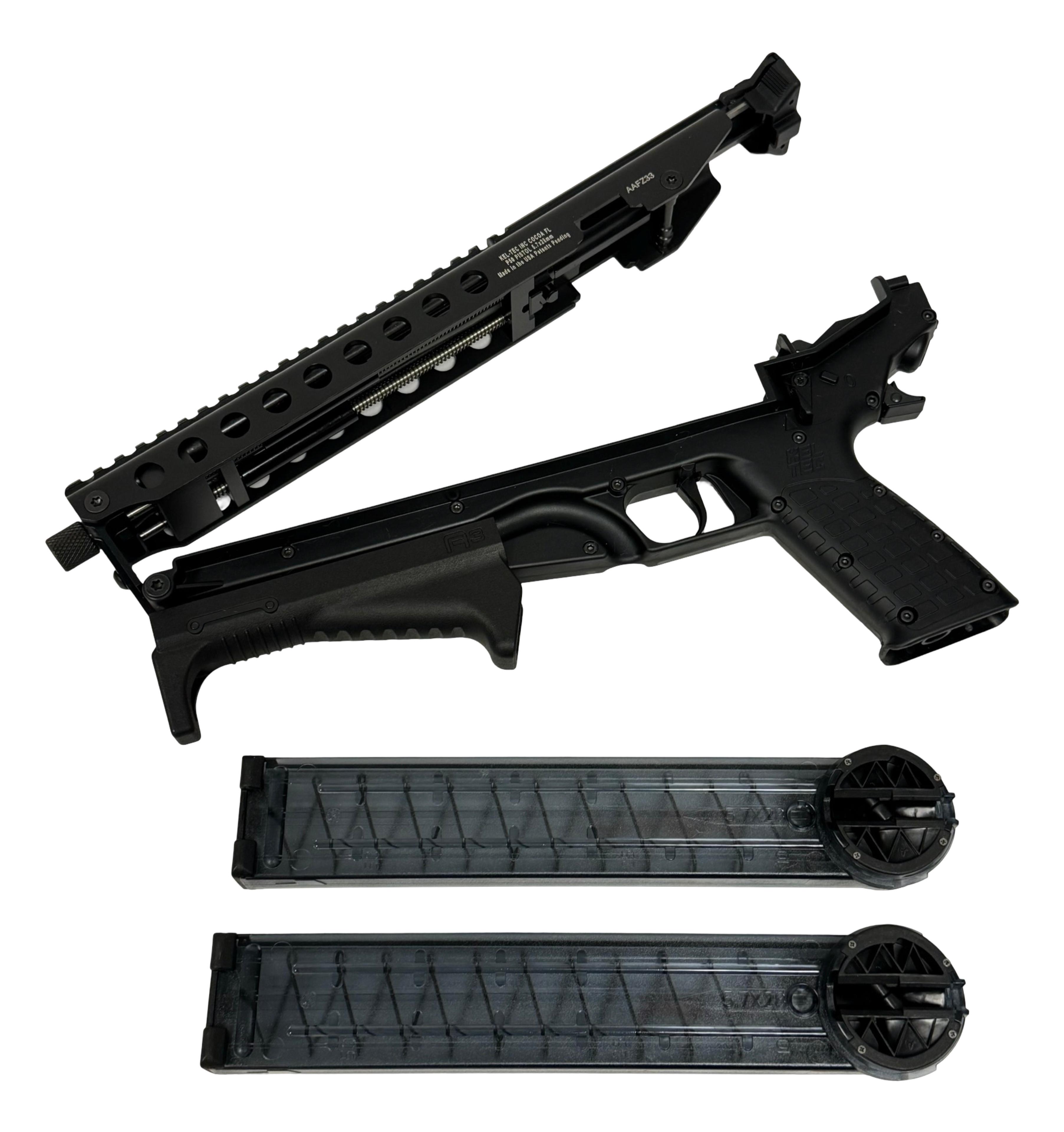 NIB Kel-Tec P50 Semi-Automatic 5.7x28mm Pistol with (2) Magazines and A3 Tactical Foregrip