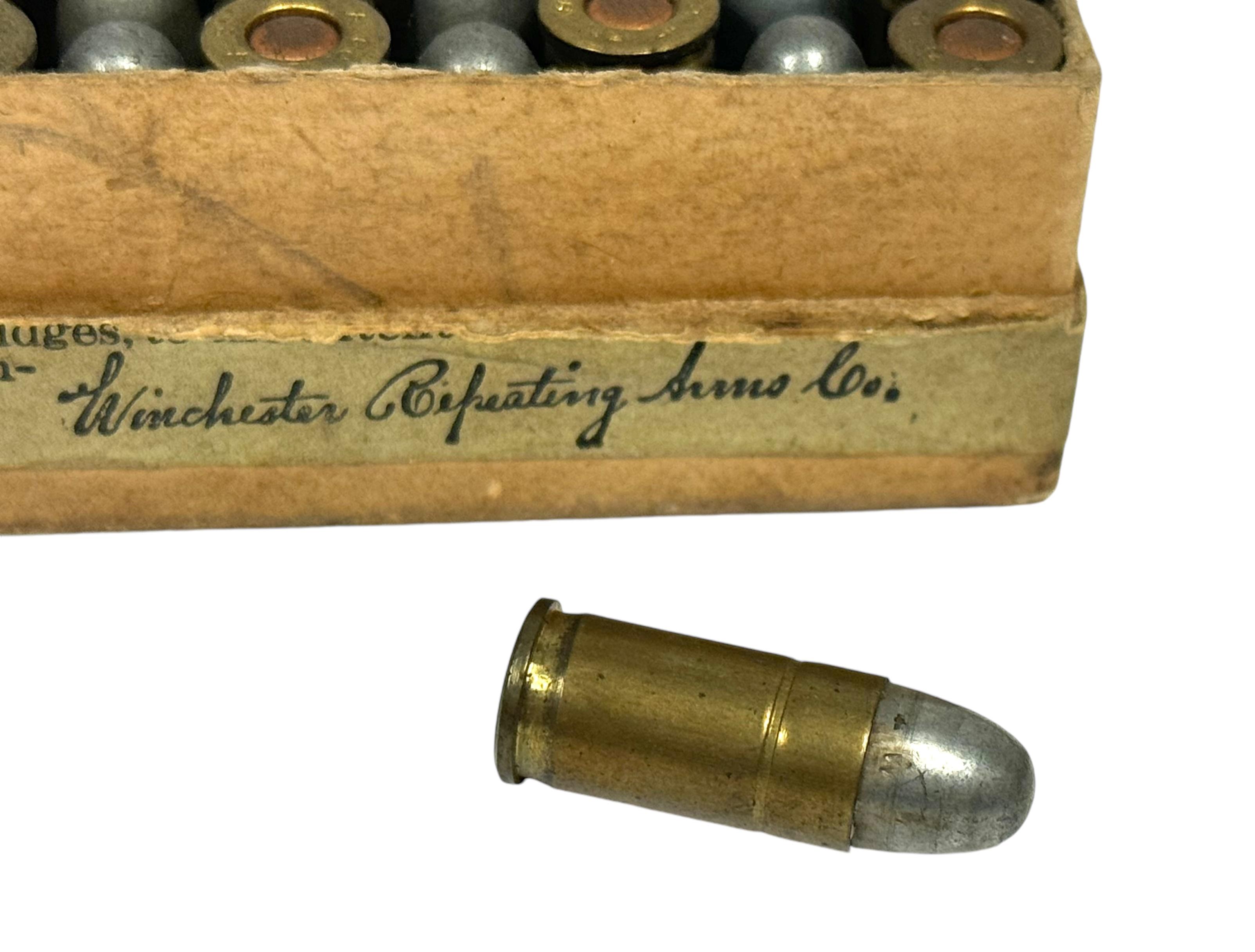 Collectible 47rds. of Winchester .32 AUTO COLT 74gr. Full Patch WRA Co. Orange Label Box Ammo
