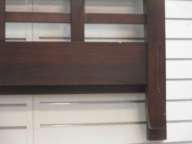 Queen Size Bed with Wood Rails