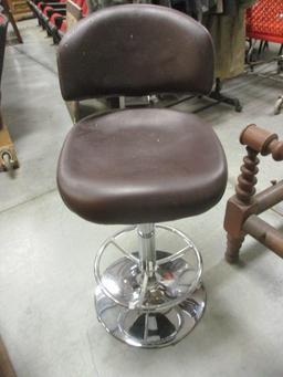 Swivel Bar Stool with Chrome Base