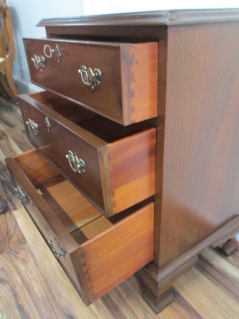 Small Authentic Reproduction by Craftique Locking 3 Drawer Chest