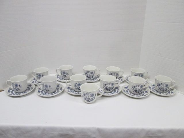 Vintage Wood & Sons of Burlsem, England "Blue Onion" Cups and Saucers