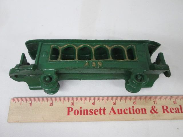 Painted Green Cast Metal #403 Passenger Train Car