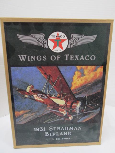 1995 Ertl Wings of Texaco "1931 Stearman Biplane" Plane in Original Box