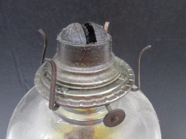 Vintage Post Oil Lamp and Electrified Riverside Clinch Post Oil Lamp