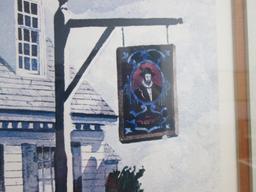 1980 T. Coffman "Raleigh's Tavern Spring Williamsburg, Va." Print