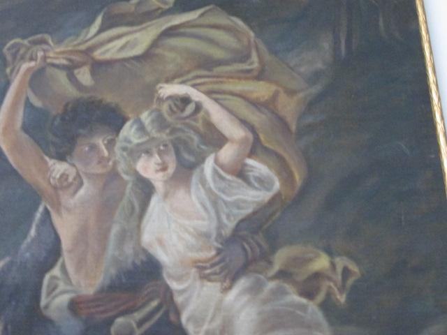 Framed Canvas After Pierre Auguste Cot "The Storm" Artwork