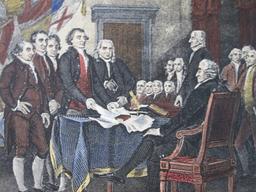 Gilt Framed J. Trumbull and J. Rogers "Declaration of Independence, July 4, 1776"
