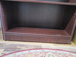 Mahogany Finish Melamine Bookcase