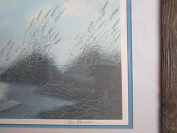 Framed and Matted Pencil Signed 1981 Jim Harrison South Carolina Poster